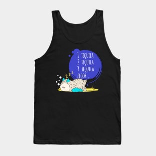 Funny Alcohol Tequila Lover Quote - Cute Drunk Owl Tank Top